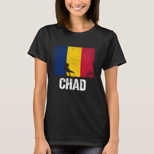 Patriotic Chad Africa Dinosaur African Country Cha T-Shirt (Vorderseite)