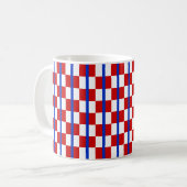 Patriotic Checker Stripe Classic Mug Kaffeetasse (Vorderseite Links)