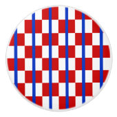 Patriotic Checkerboard Ceramic Knob Keramikknauf (Vorderseite)