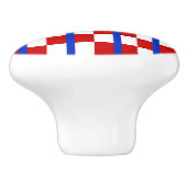 Patriotic Checkerboard Ceramic Knob Keramikknauf (Seitenansicht)
