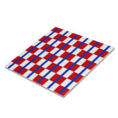 Patriotic Checkerboard Ceramic Tile Fliese (Seite)