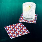 Patriotic Checkerboard Drink Coaster Glasuntersetzer