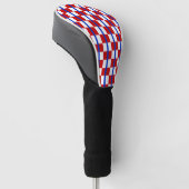 Patriotic Checkerboard Golf Head Cover Golf Headcover (angewinkelt)
