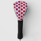 Patriotic Checkerboard Golf Head Cover Golf Headcover (Vorderseite)