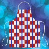Patriotic Checkerboard Kitchen Apron Schürze