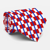 Patriotic Checkerboard Necktie Krawatte (Gerollt)