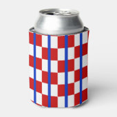 Patriotic Checkerboard Stripe Beverage Cooler Dosenkühler (Kanne Vorderseite)