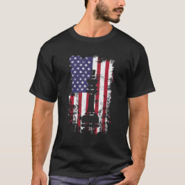 Patriotic Chess King American Flag T-Shirt