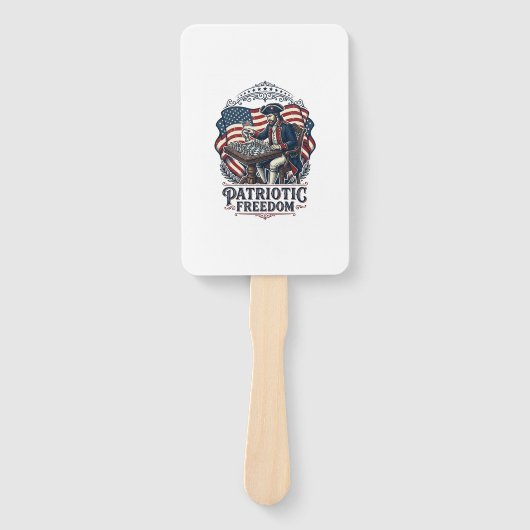 Patriotic Chess Player Vector Graphic Tee Fächer (Vorderseite)