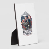 Patriotic Chess Player Vector Graphic Tee Fotoplatte (Seite)