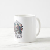 Patriotic Chess Player Vector Graphic Tee Kaffeetasse (VorderseiteRechts)
