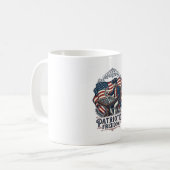 Patriotic Chess Player Vector Graphic Tee Kaffeetasse (Vorderseite Links)