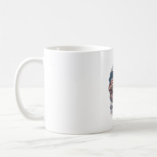 Patriotic Chess Player Vector Graphic Tee Kaffeetasse (Links)