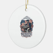 Patriotic Chess Player Vector Graphic Tee Keramik Ornament (Links)