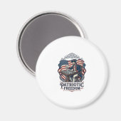 Patriotic Chess Player Vector Graphic Tee Magnet (Vorderseite/Rückseite)