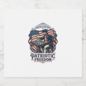 Patriotic Chess Player Vector Graphic Tee Schaumweinetikett (Einzelnes Label)
