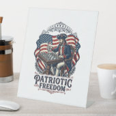 Patriotic Chess Player Vector Graphic Tee Sockelschild (In Situ)
