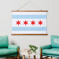 Patriotic Chicago Tapestry, Chicago Flag