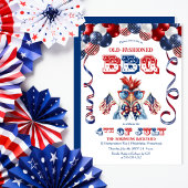 Patriotic Chicken Sunglasses 4. Juli GRILLEN Party Einladung