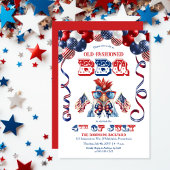 Patriotic Chicken Sunglasses 4. Juli GRILLEN Party Einladung