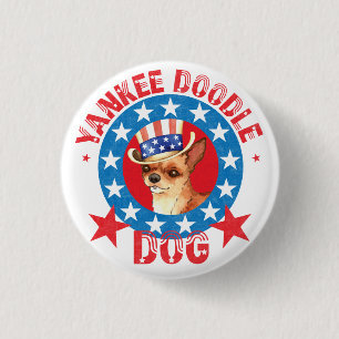 Patriotic Chihuahua Button