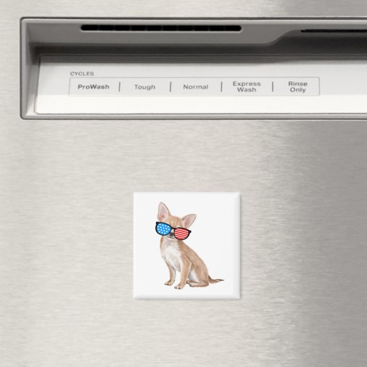 Patriotic Chihuahua Magnet (In Situ (Geschirrspüler))