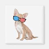 Patriotic Chihuahua Magnet (Vorne)