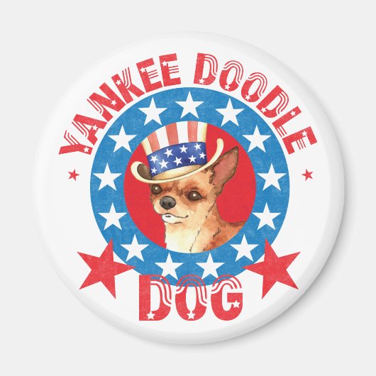 Patriotic Chihuahua Magnet (Vorne)