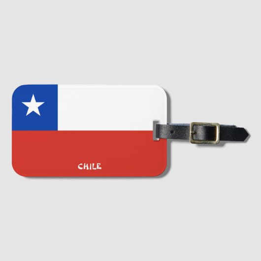 Patriotic Chile National Flag Gepäckanhänger (Vorderseite (Horizontal))