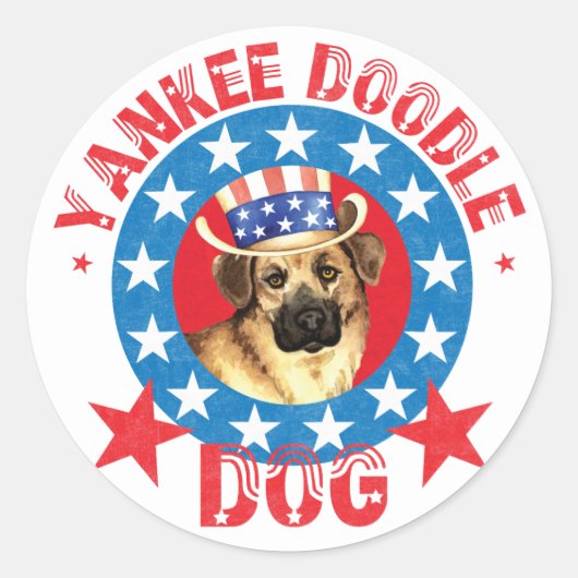 Patriotic Chinook Runder Aufkleber (Vorderseite)