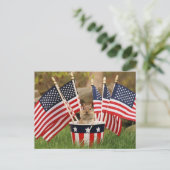 Patriotic Chipmunk Postkarte (Stehend Vorderseite)