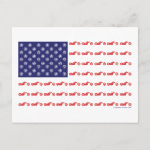 Patriotic Chooper Bike Postkarte