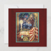 Patriotic Christian American Christmas Karte (Vorderseite)