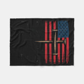 Patriotic Christian Faith Over Fear American Flag  Fleecedecke (Vorderseite (Horizontal))