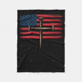 Patriotic Christian Faith Over Fear American Flag  Fleecedecke (Vorderseite)