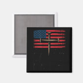 Patriotic Christian Faith Over Fear American Flag Magnet (Vorderseite/Rückseite)