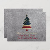 Patriotic Christmas Feiertagspostkarte (Vorne/Hinten)