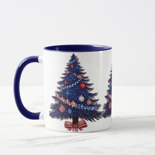 Patriotic Christmas Mug Tasse (Links)