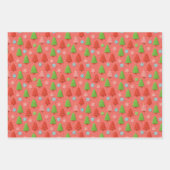 Patriotic Christmas Red White Blue Sheet Gift Wrap Geschenkpapier Set (Vorderseite 3)