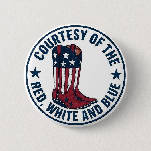 Patriotic Circle – Courtesy Red, White & Blue Button (Vorderseite)