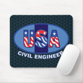 Patriotic Civil Engineer Mousepad (Mit Mouse)
