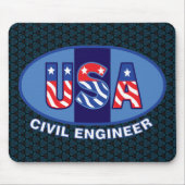 Patriotic Civil Engineer Mousepad (Vorne)