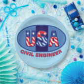 Patriotic Civil Engineer Pappteller (Party)