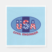 Patriotic Civil Engineer Serviette (Vorderseite)