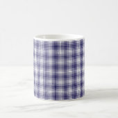 Patriotic Classic Navy Blue Gingham Plaid Kaffeetasse (Mittel)