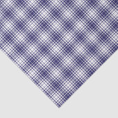 Patriotic Classic Navy Blue Gingham Plaid Seidenpapier (Ausschnitt)