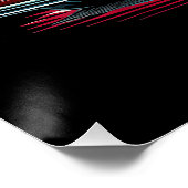 Patriotic Classic Old Lieferwagen Truck USA Flag 4 Poster (Ecke)