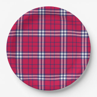 Patriotic Classic Plaid Pappteller