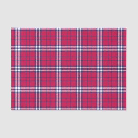 Patriotic Classic Plaid Seidenpapier (Vorderseite)