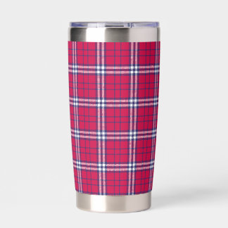 Patriotic Classic Plaid Thermobecher